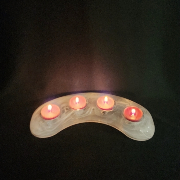 PartyLite Frosted Glass Tealite Candle Holder - Picture 4 of 15